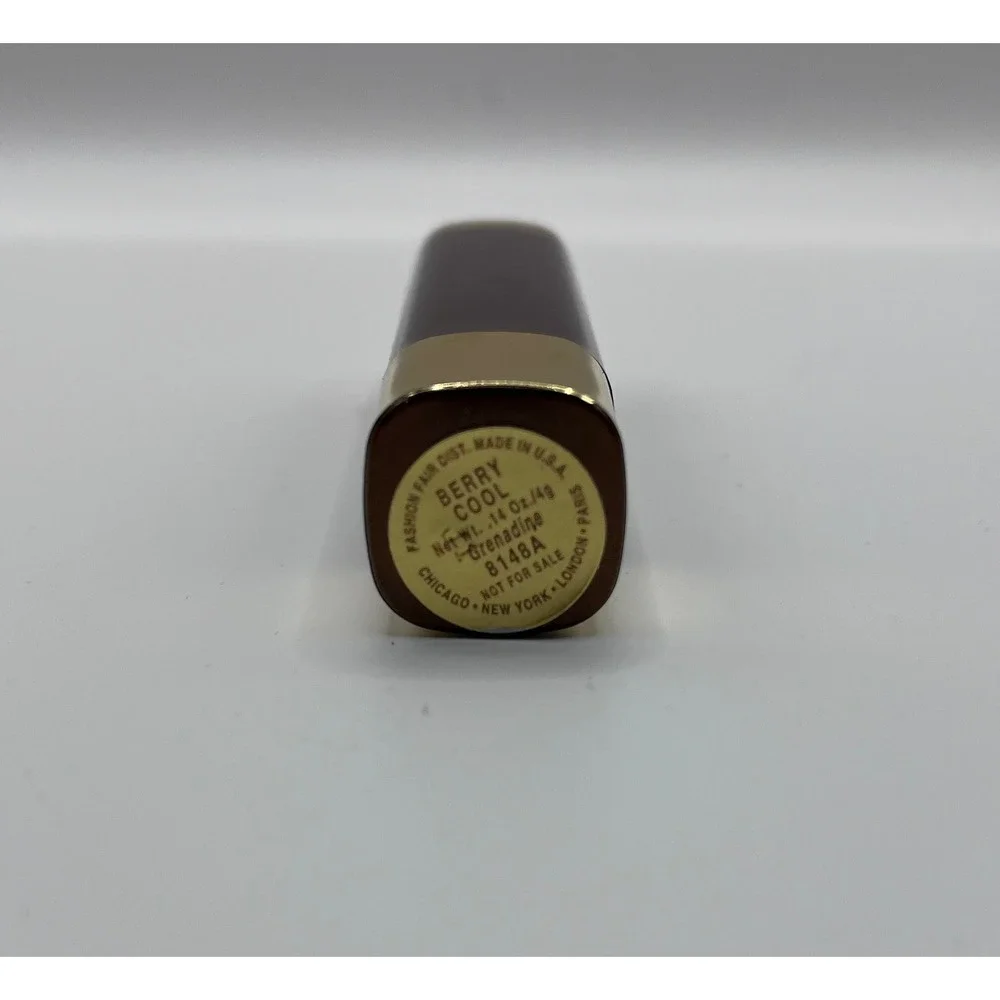 Fashion Fair Lipstick Berry Cool Grenadine 8148A‎ Brown Gold Tube 0.14oz 4g USA